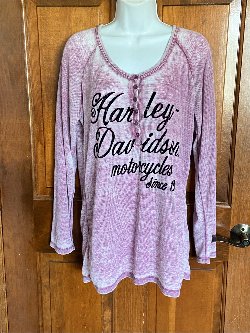 Harley-Davidson Women's Scoop Neck Long Sleeve lightweight Shirt Size X Large